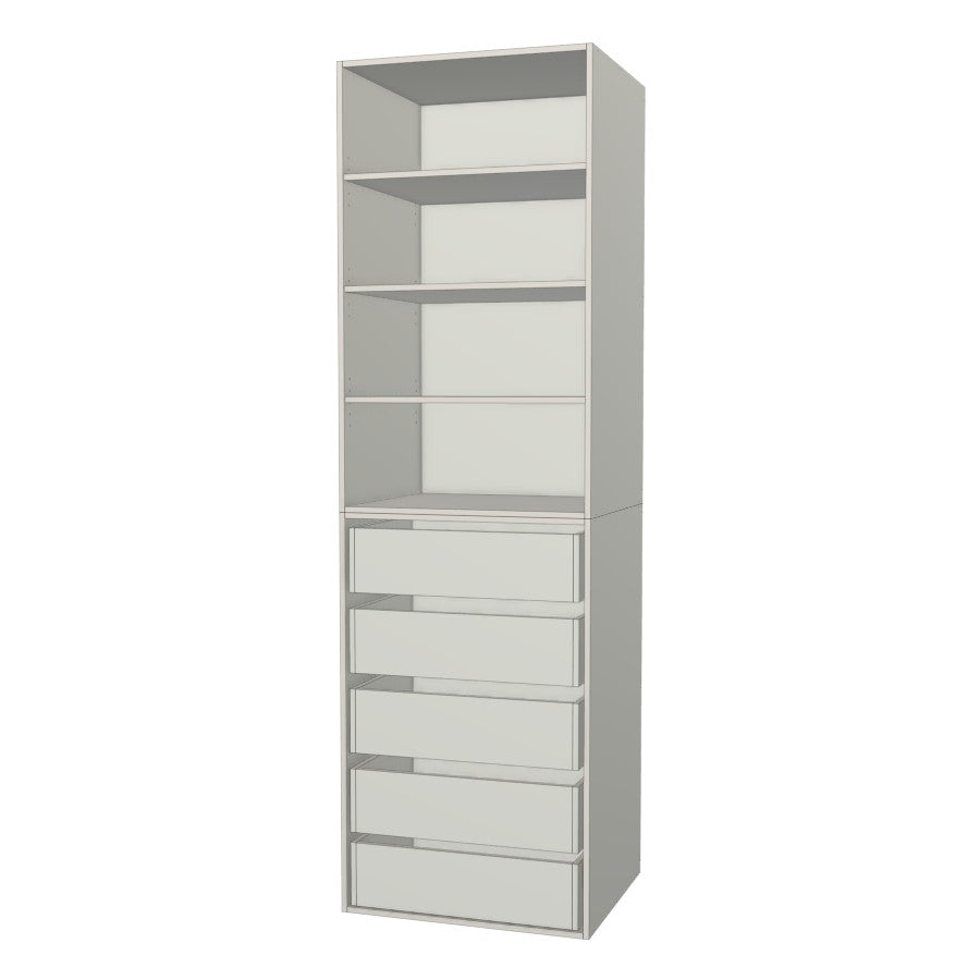 RTI Closets Basic Shelf & Drawer Closet Unit - 28" Wide - Painted Fronts