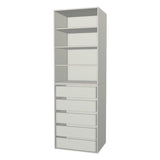 RTI Closets Basic Shelf & Drawer Closet Unit - 30" Wide - No Fronts