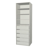 RTI Closets Basic Shelf & Drawer Closet Unit - 31" Wide - No Fronts