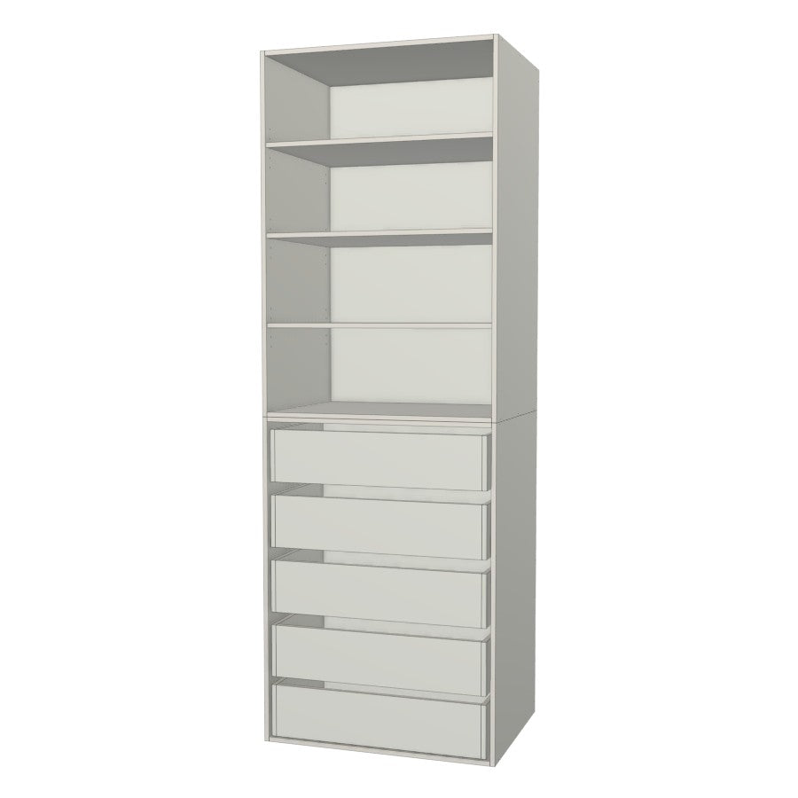 RTI Closets Basic Shelf & Drawer Closet Unit - 32" Wide - Painted Fronts