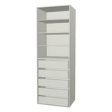 RTI Closets Basic Shelf & Drawer Closet Unit - 32" Wide - Painted Fronts