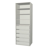 RTI Closets Basic Shelf & Drawer Closet Unit - 33" Wide - Thermofoil Fronts
