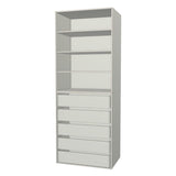 RTI Closets Basic Shelf & Drawer Closet Unit - 35" Wide - Thermofoil Fronts