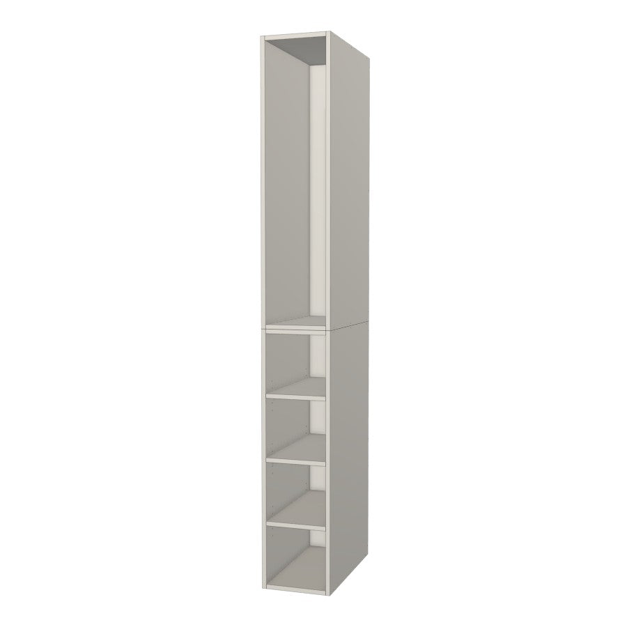 RTI Closets Basic Shelf & Open Closet Unit - 12" Wide - No Fronts
