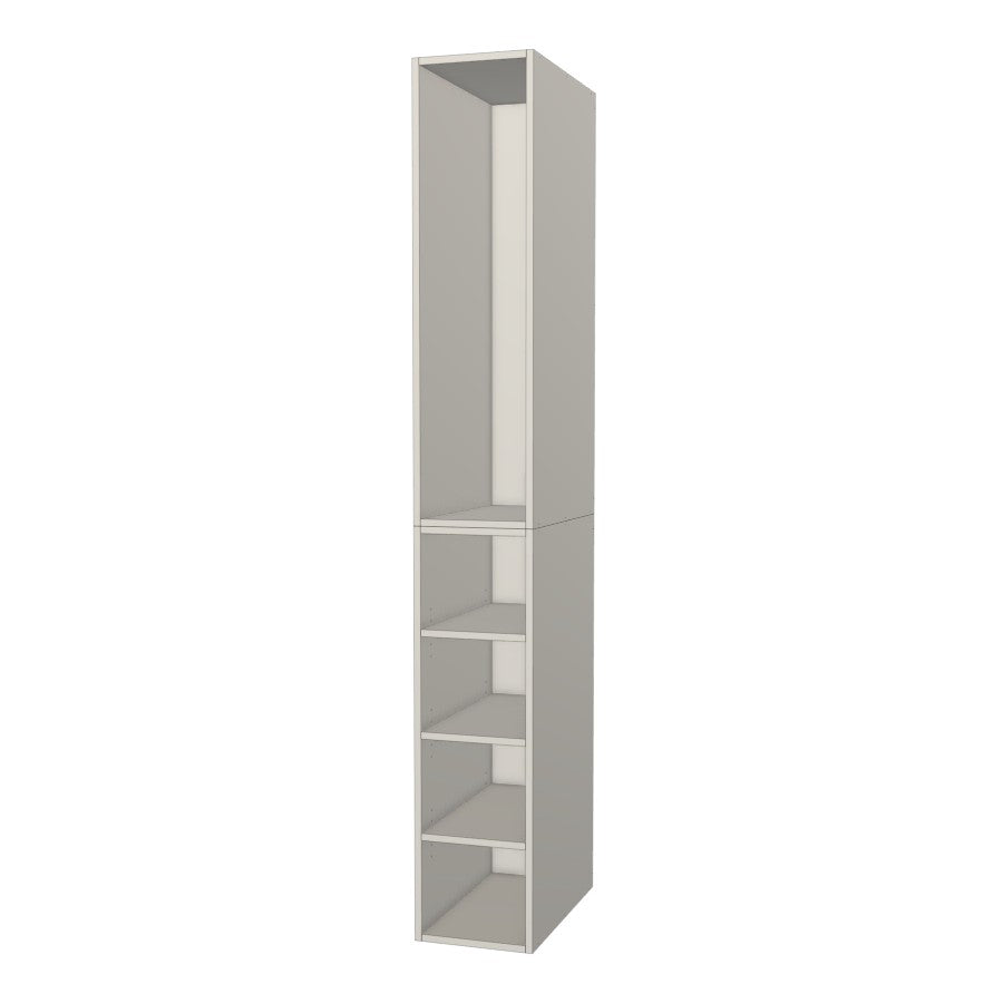 RTI Closets Basic Shelf & Open Closet Unit - 13" Wide - No Fronts