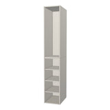 RTI Closets Basic Shelf & Open Closet Unit - 16" Wide - Thermofoil Fronts