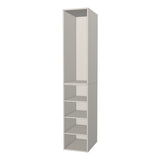RTI Closets Basic Shelf & Open Closet Unit - 17" Wide - Painted Fronts