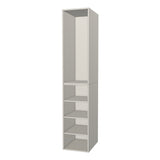RTI Closets Basic Shelf & Open Closet Unit - 18" Wide - Thermofoil Fronts