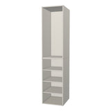 RTI Closets Basic Shelf & Open Closet Unit - 21" Wide - Painted Fronts