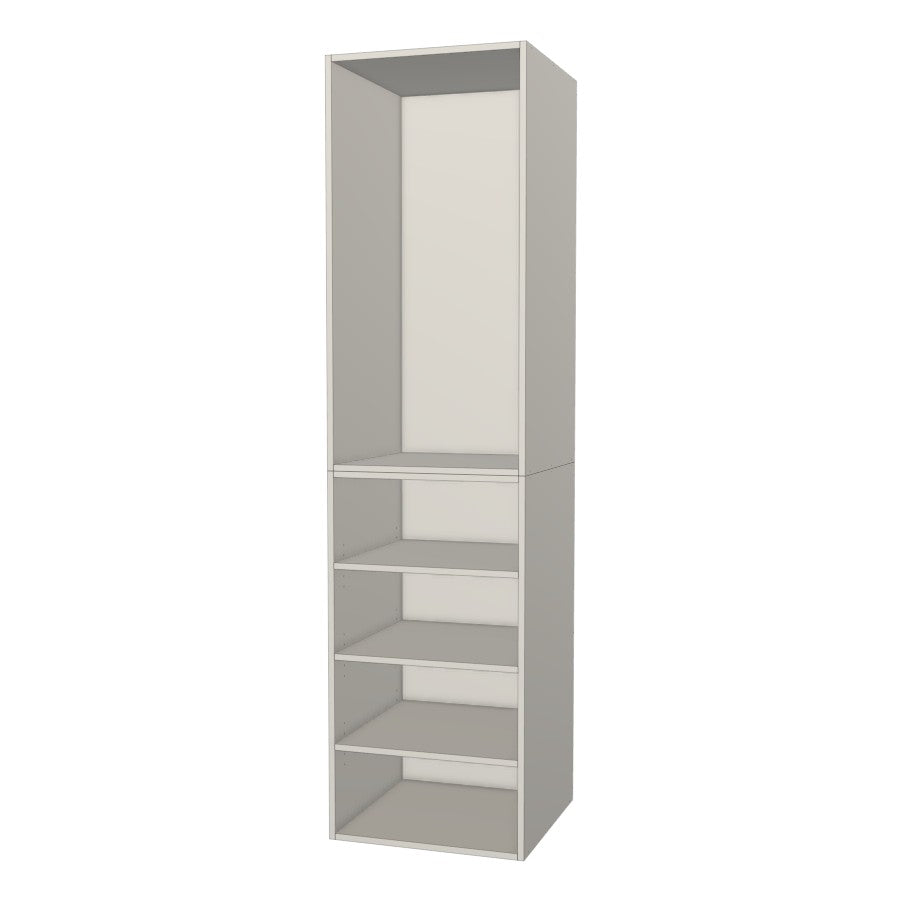 RTI Closets Basic Shelf & Open Closet Unit - 24" Wide - No Fronts