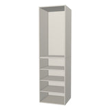RTI Closets Basic Shelf & Open Closet Unit - 26" Wide - Thermofoil Fronts