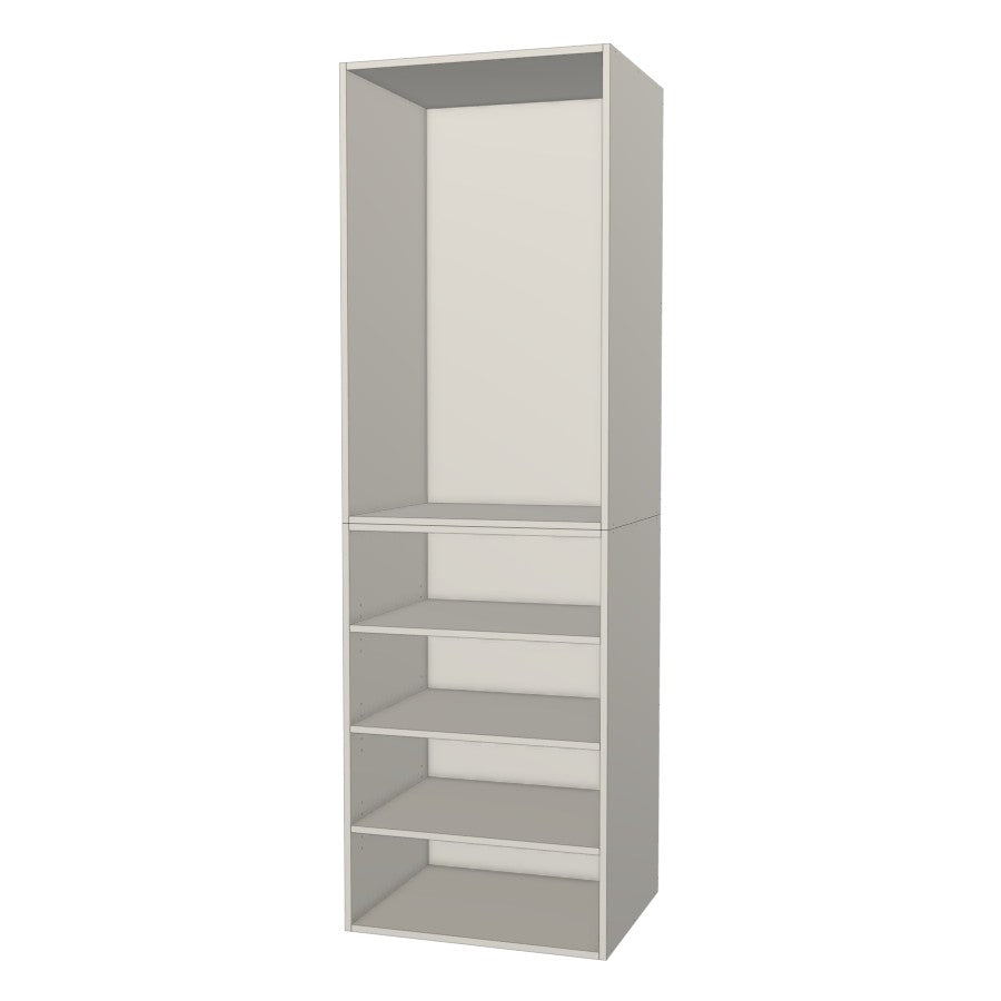 RTI Closets Basic Shelf & Open Closet Unit - 29" Wide - Thermofoil Fronts