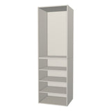 RTI Closets Basic Shelf & Open Closet Unit - 29" Wide - Thermofoil Fronts
