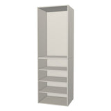 RTI Closets Basic Shelf & Open Closet Unit - 30" Wide - Thermofoil Fronts