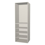 RTI Closets Basic Shelf & Open Closet Unit - 31" Wide - Painted Fronts