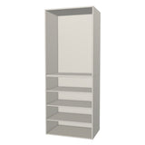 RTI Closets Basic Shelf & Open Closet Unit - 36" Wide - Thermofoil Fronts