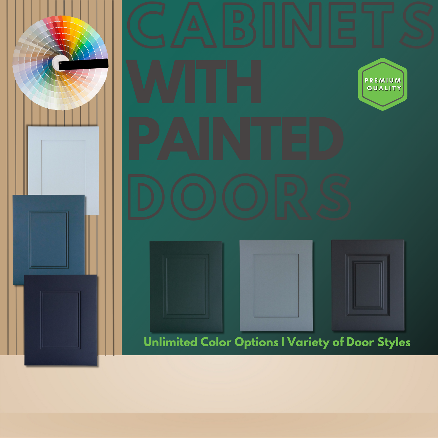 Cabinets with MDF Painted Doors - $$$