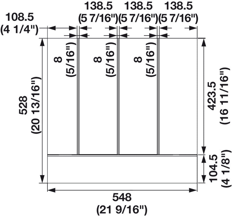 Multipurpose Insert - Fineline™ - Up to 24" Wide