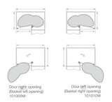 Soft-closing Swing Trays - Kidney Shape