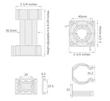 Adjustable Plastic Legs - 4 Inches to 6-3/8 Inches
