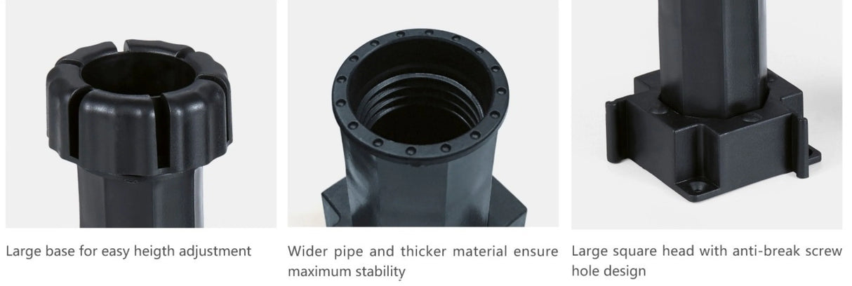 Adjustable Plastic Legs - 4 Inches to 6-3/8 Inches