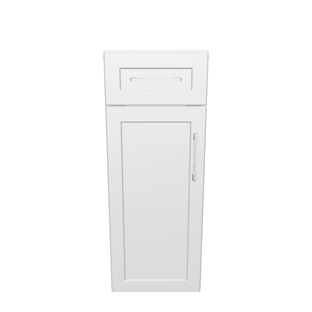 12" Wide Base Cabinet With Drawer On Top - Painted Doors