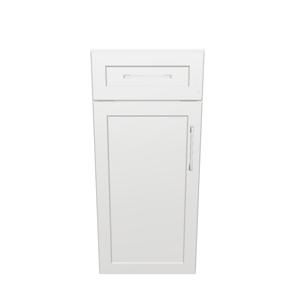 14" Wide Base Cabinet With Drawer On Top - Thermofoil Doors