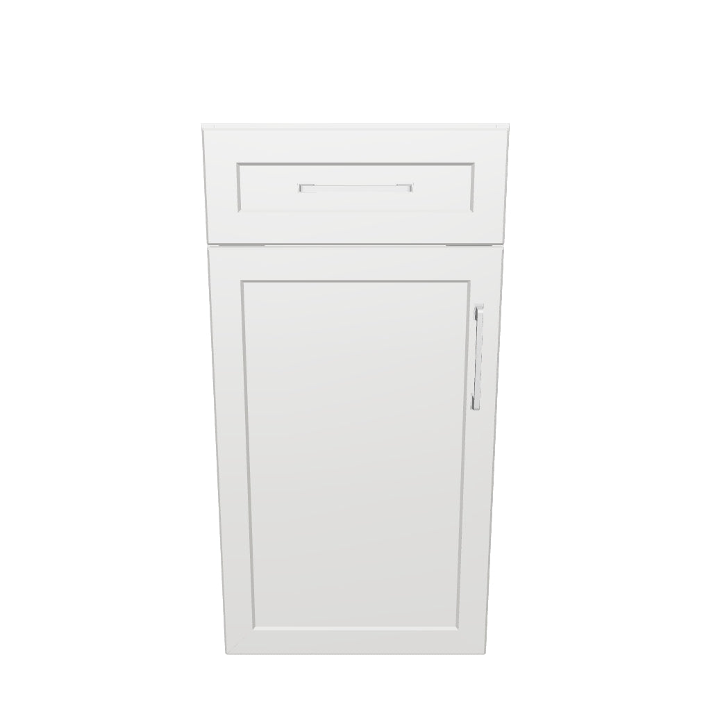 16" Wide Base Cabinet With Drawer On Top - Painted Doors