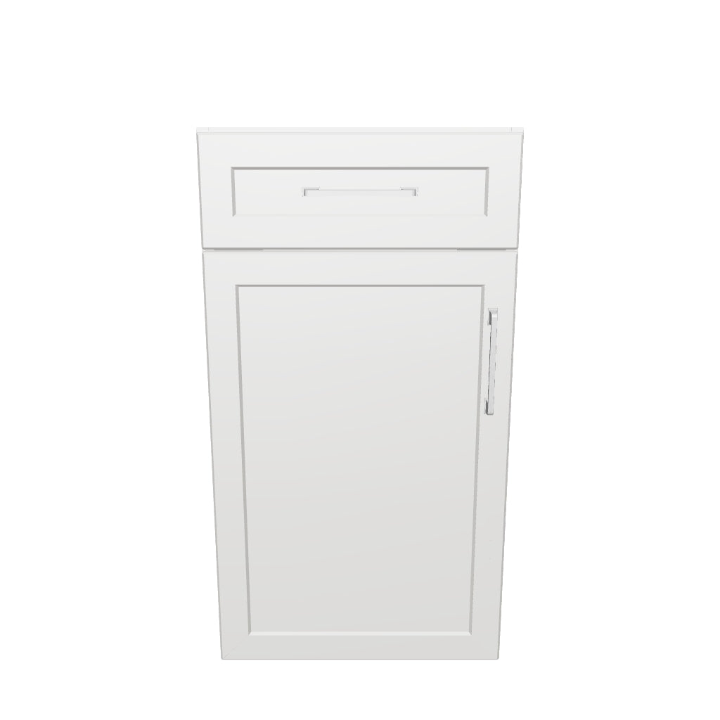 17" Wide Base Cabinet With Drawer On Top - Painted Doors