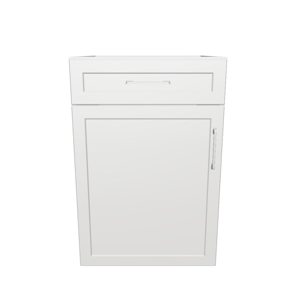 21" Wide Base Cabinet With Drawer On Top - Painted Doors