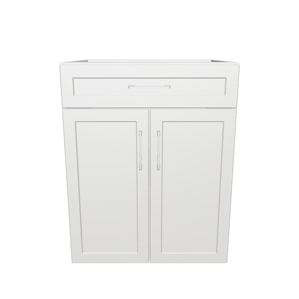 25" Wide Base Cabinet With Drawer On Top - Thermofoil Doors