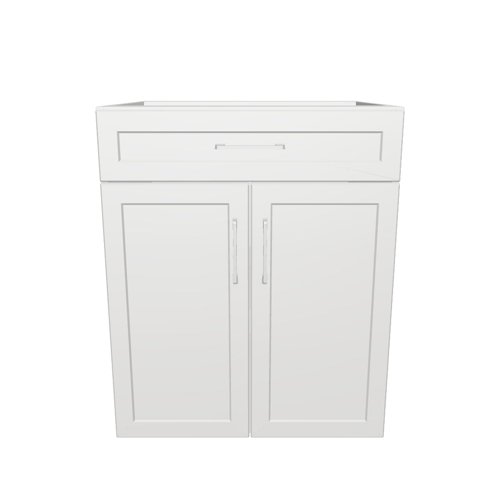 26" Wide Base Cabinet With Drawer On Top - Thermofoil Doors