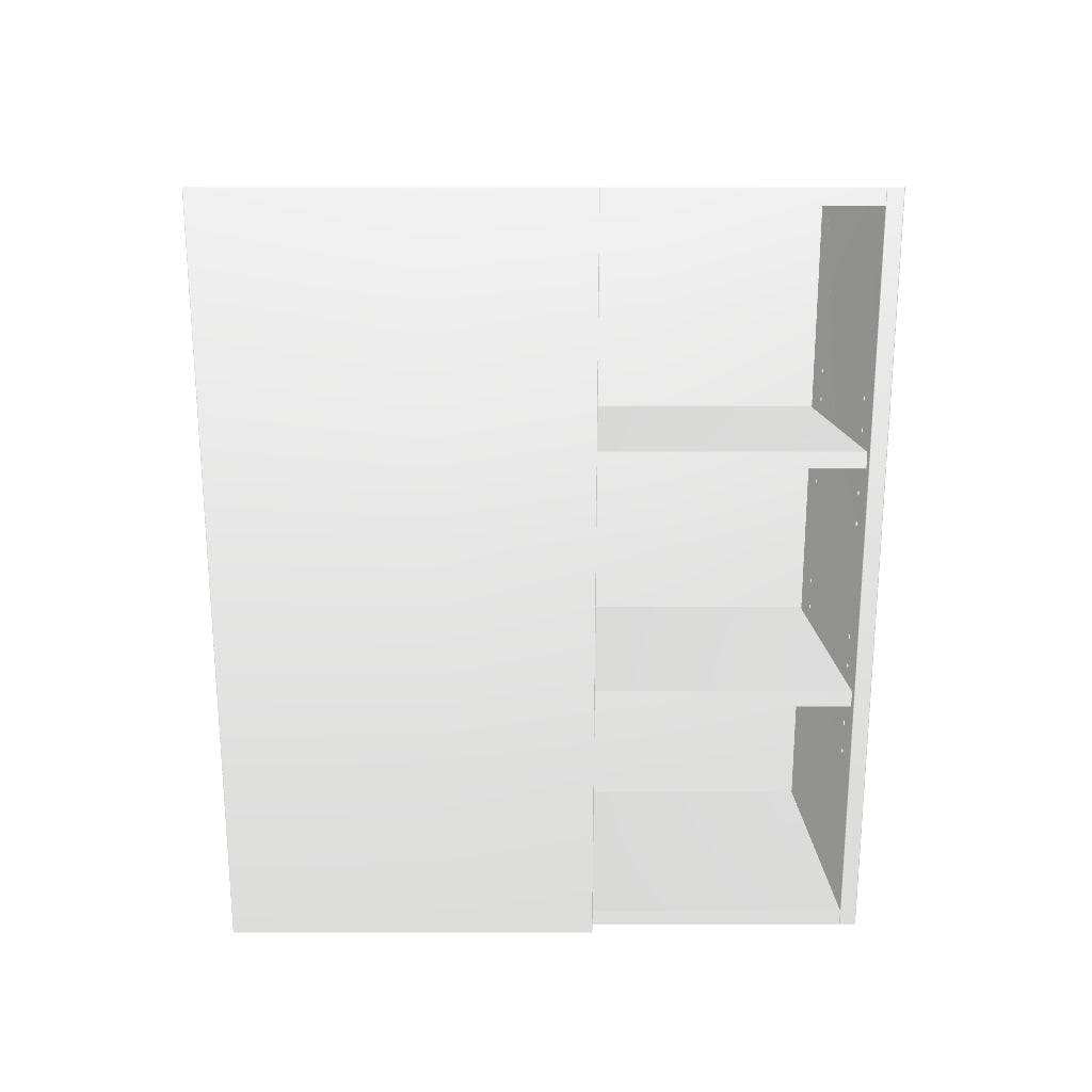26" Wide 30" High Blind Corner Wall Cabinet - Door on Right Side - Painted Doors