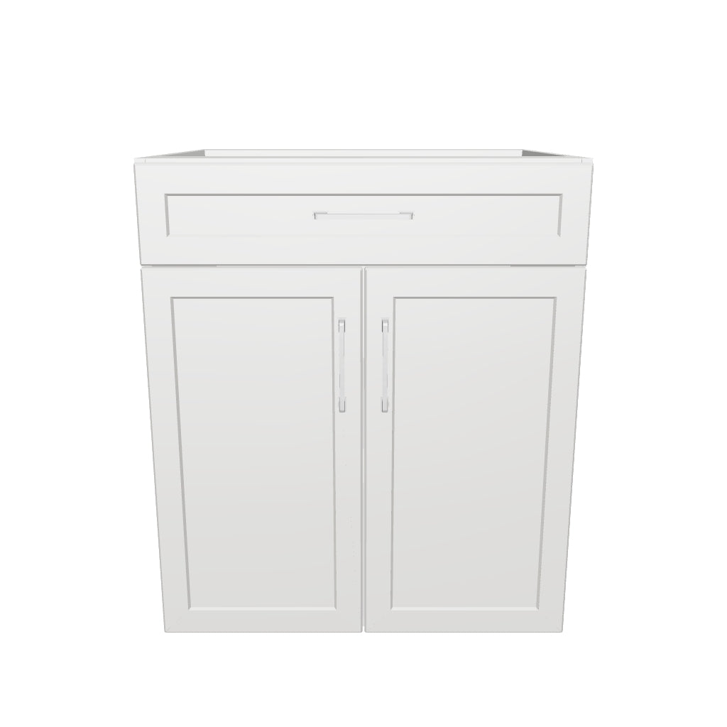 27" Wide Base Cabinet With Drawer On Top - Thermofoil Doors