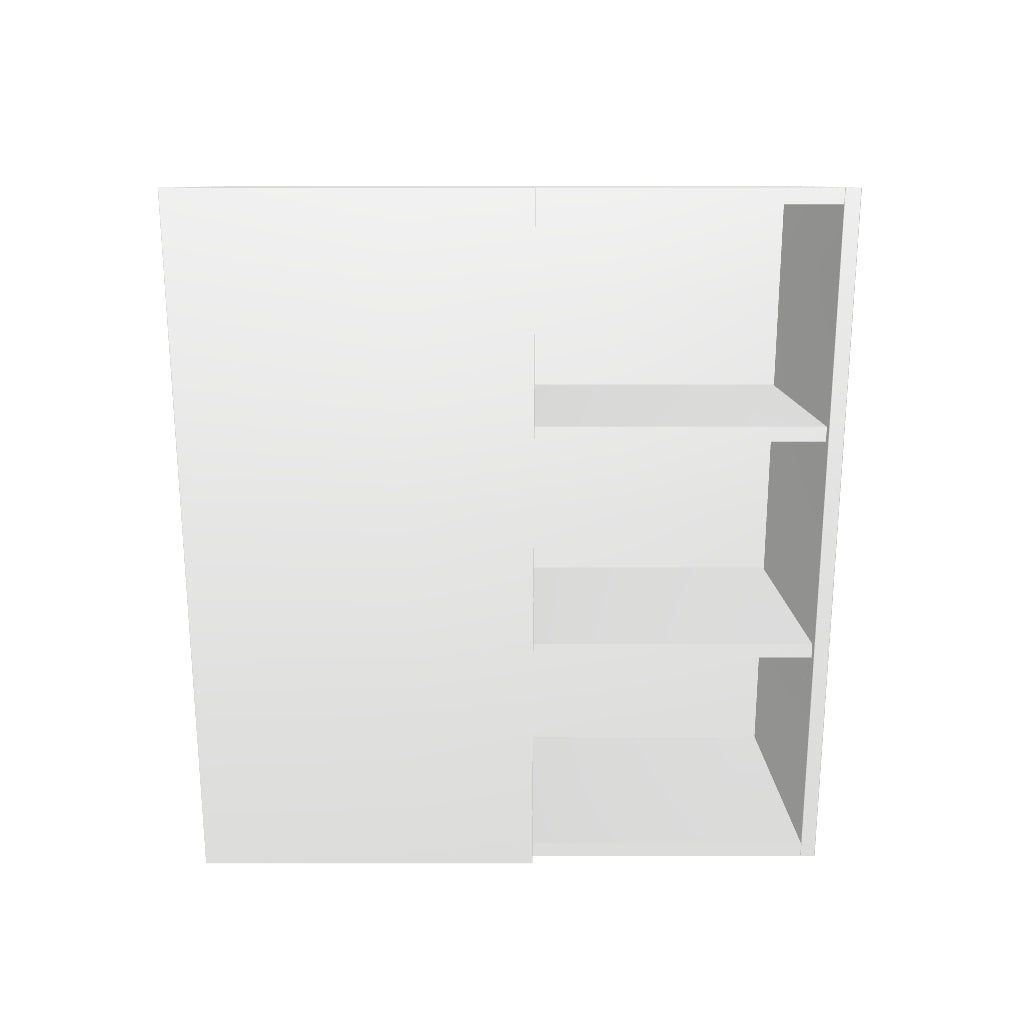 28" Wide 30" High Blind Corner Wall Cabinet - Door on Right Side - Painted Doors