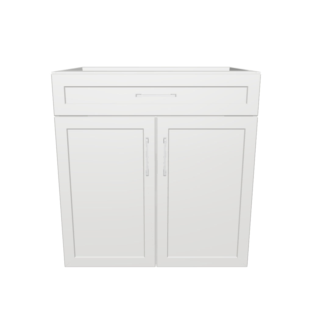30" Wide Base Cabinet With Drawer On Top - Painted Doors