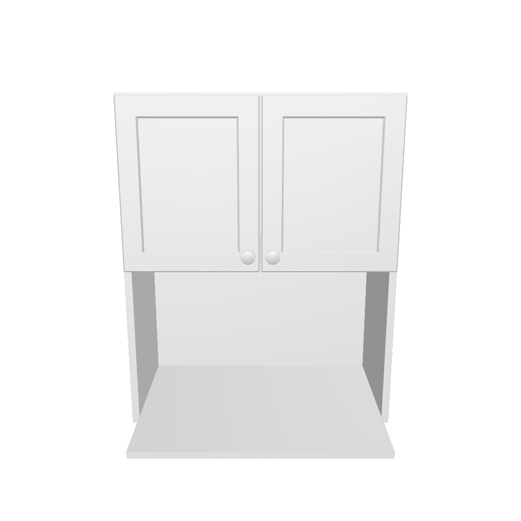 24" Wide x 30" High Microwave Cabinet - Thermofoil Doors