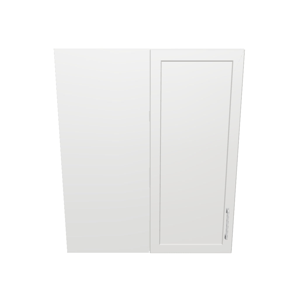 30" Wide 36" High Blind Corner Wall Cabinet - Door on Right Side - Painted Doors