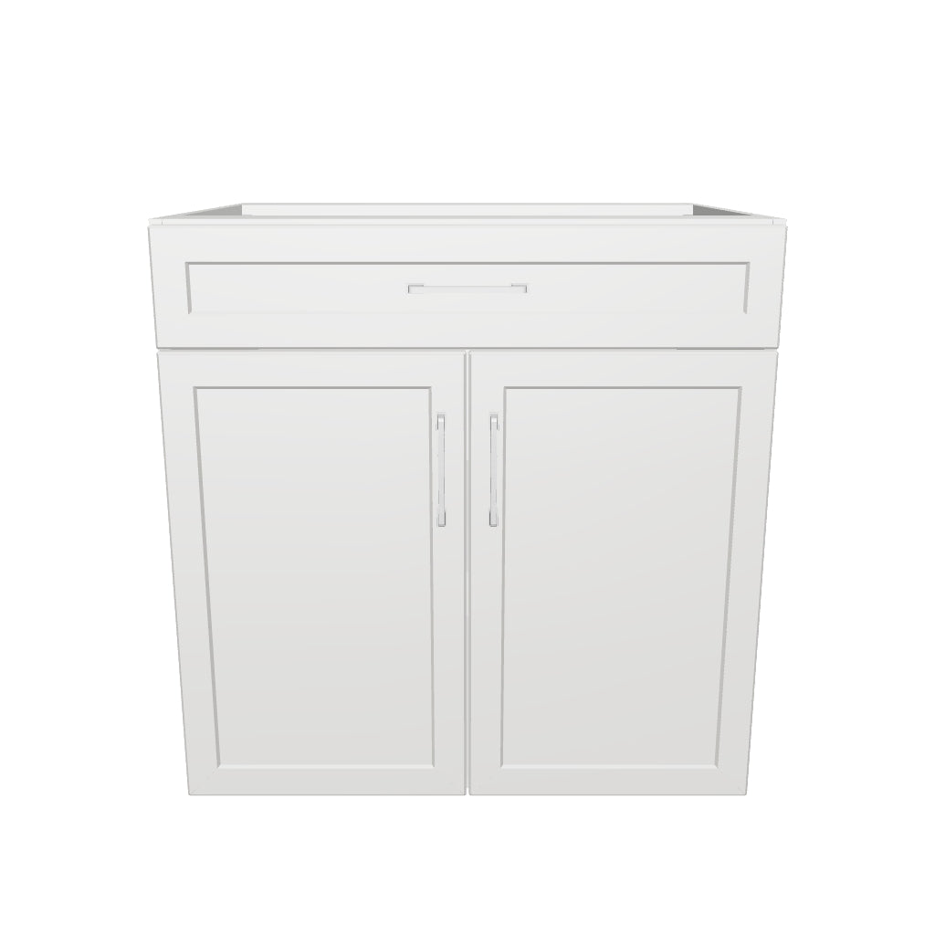 31" Wide Base Cabinet With Drawer On Top - Thermofoil Doors