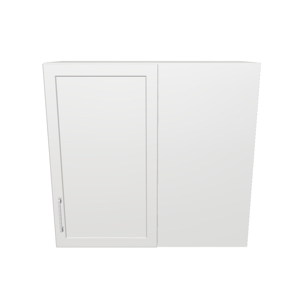 32" Wide 30" High Blind Corner Wall Cabinet - Door on Right/Left Side - Thermofoil Doors