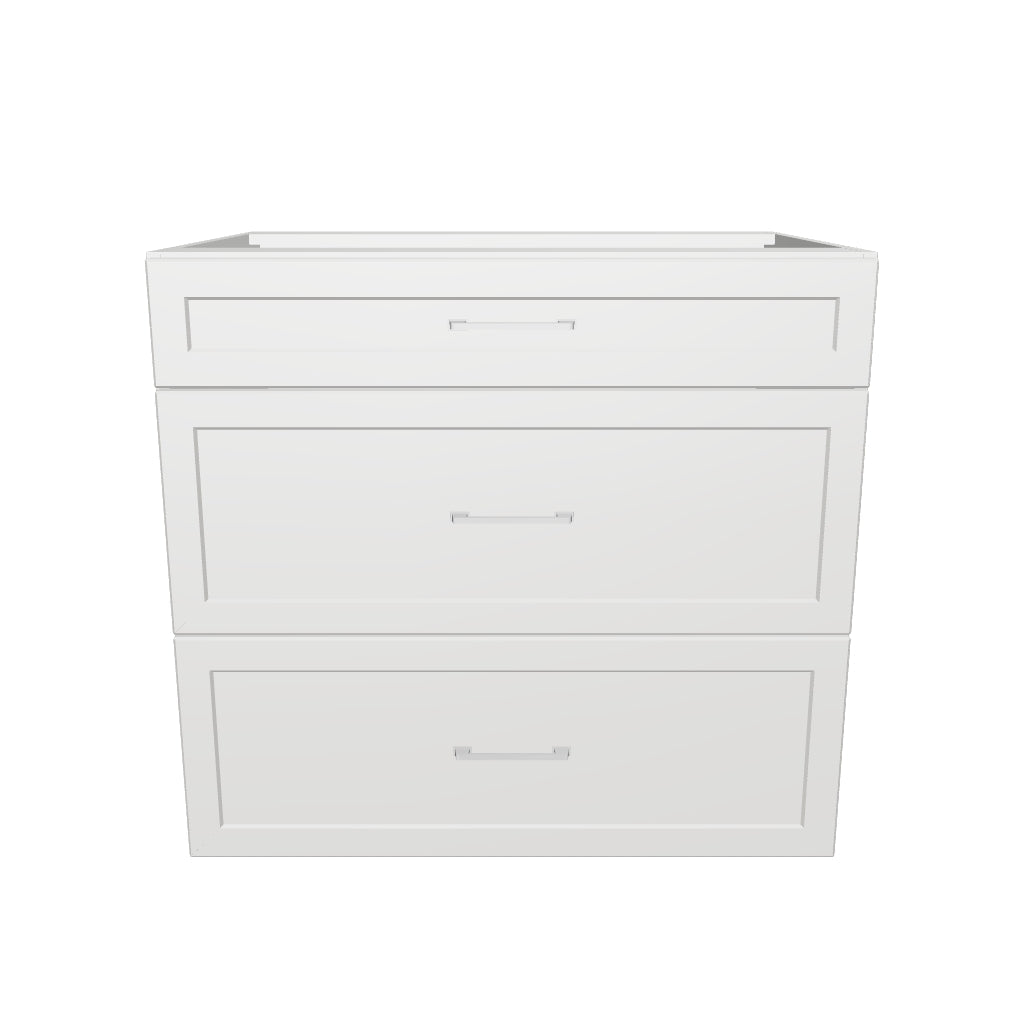 34" Wide Drawer Cabinet - Thermofoil Doors