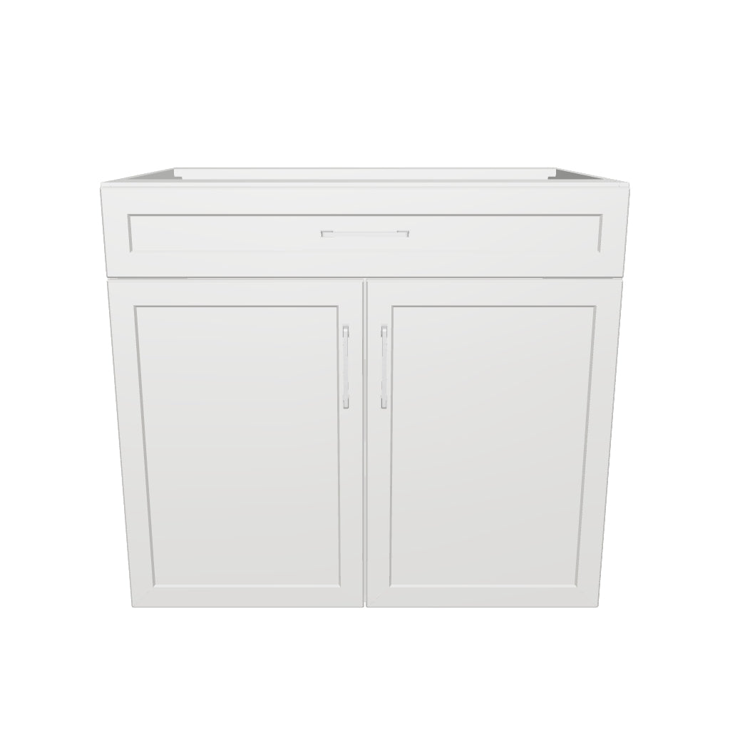 35" Wide Base Cabinet With Drawer On Top - Painted Doors