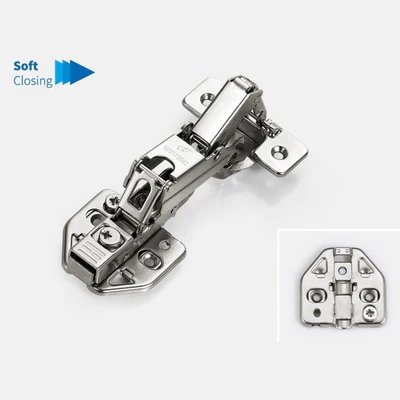 165 Degree Soft Closing Hinge with Mounting Plate - RTI CABINETS