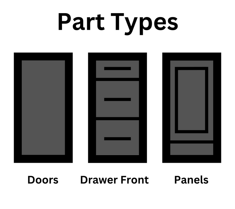 MDF Painted Custom - Doors, Drawer Fronts, Glass Frames, Panels