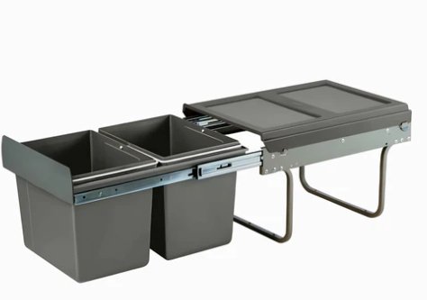 Under Sink Garbage Bins System - RTI CABINETS